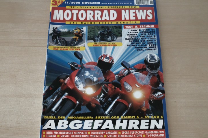 Deckblatt Motorrad News (11/2000)